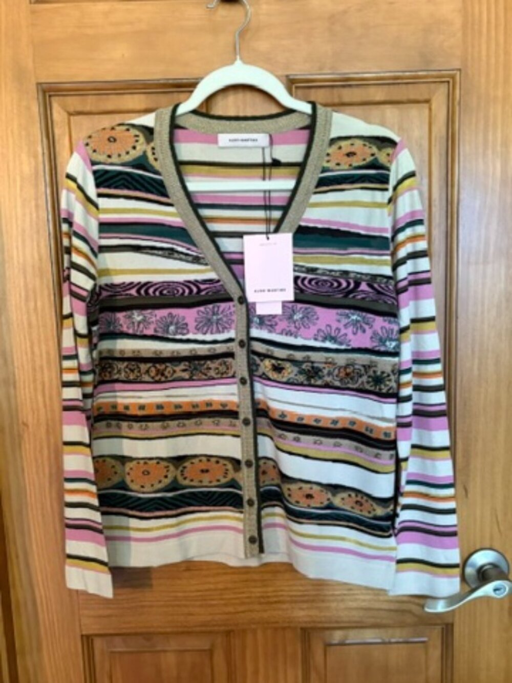 NWT Aldo Martins print/stripe cardigan
